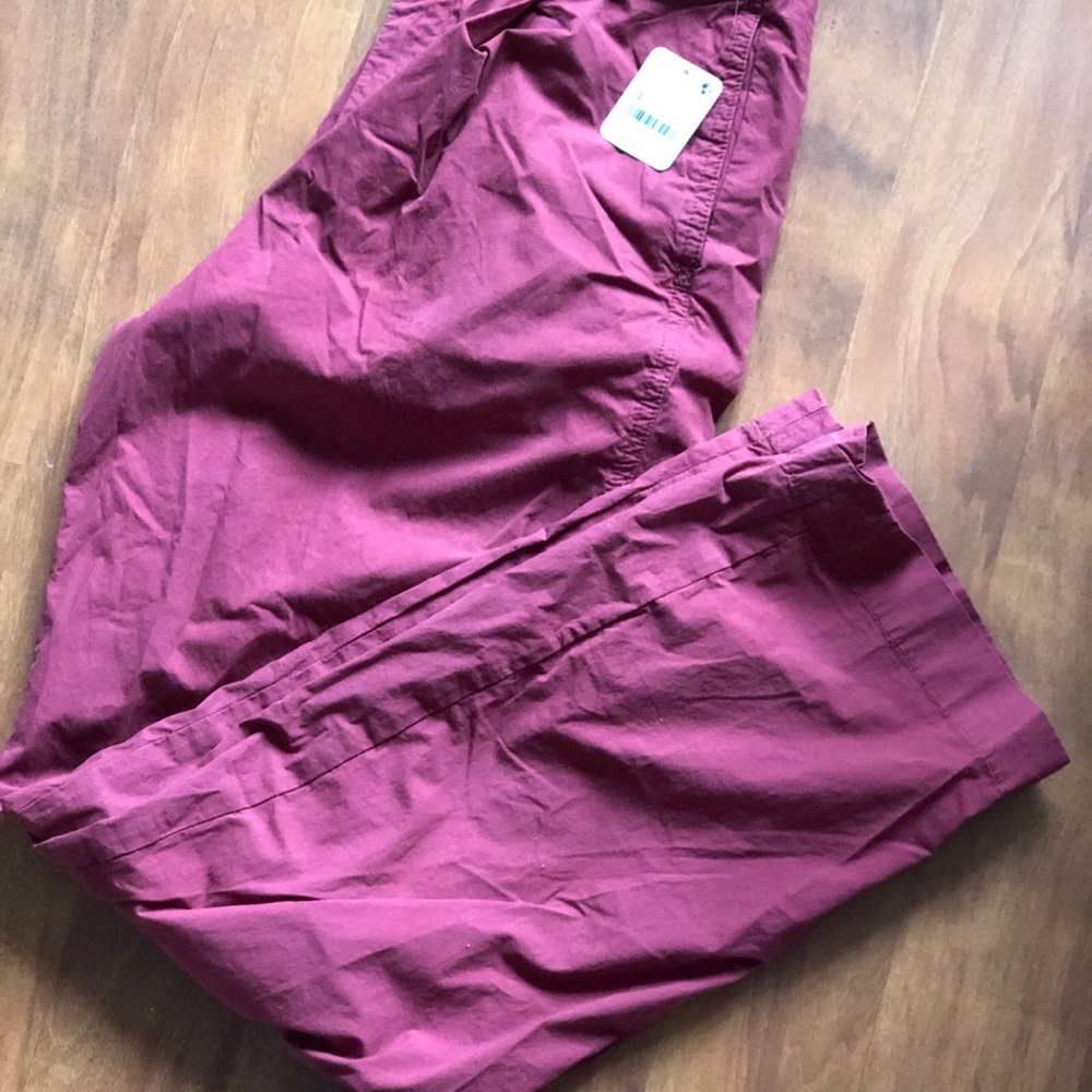 NWT Free People Burgundy Barrel Pant 4